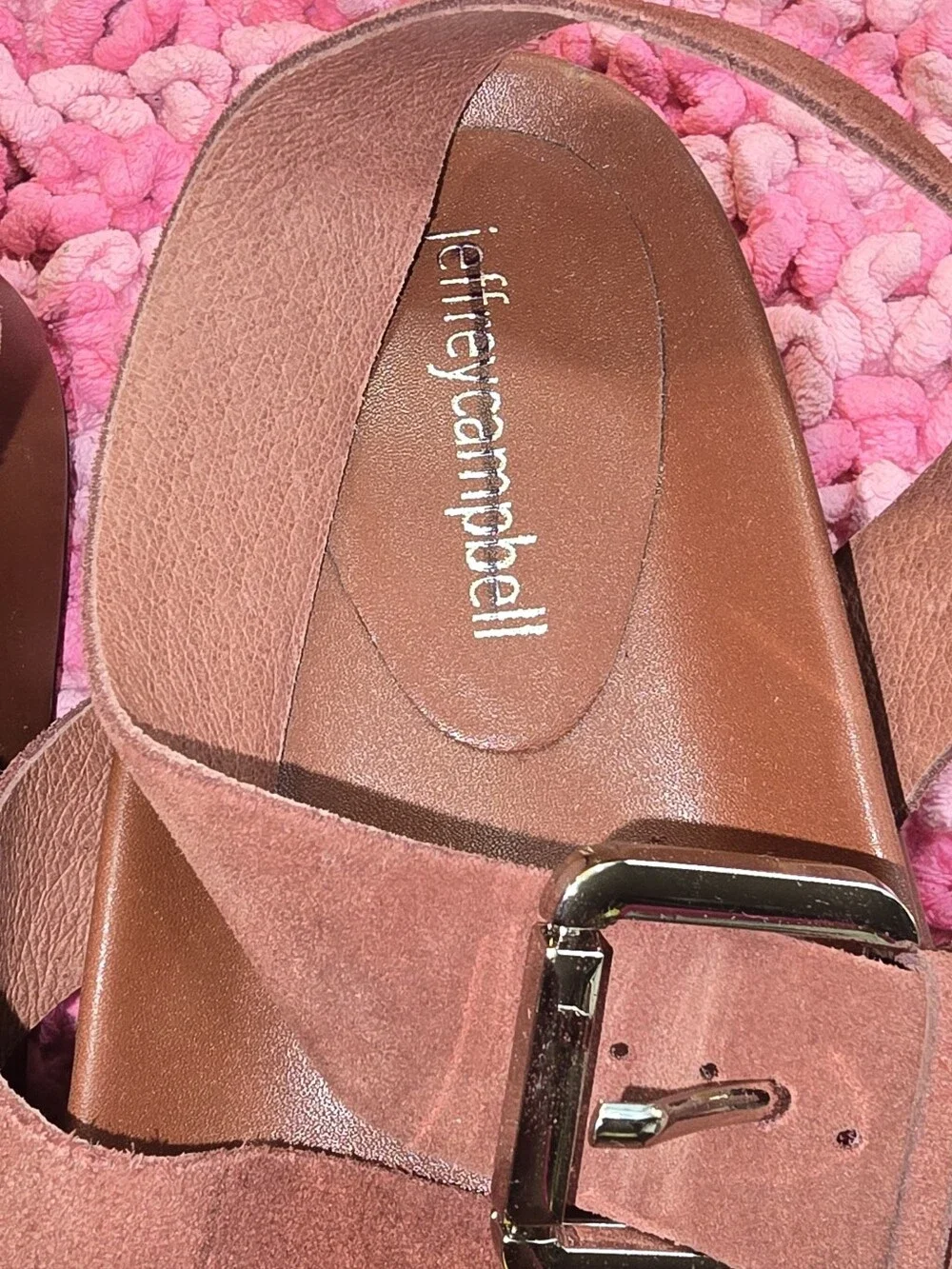 Jeffrey Campbell Rust Brown Platform Strappy Sandals